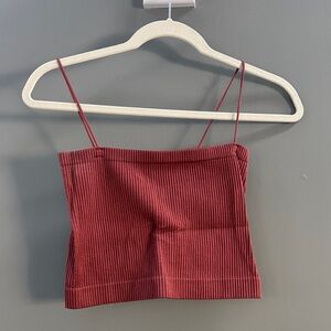 Francesca's Collections Burgundy Ribbed Camisole